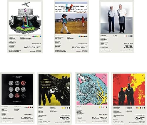 FDSFE Twenty One Piloten-Albumcover, limitierte Auflage, Leinwandposter, Schlafzimmer, Dekoration, Landschaft, Büro, Zimmer, Dekoration, Geschenk, ungerahmt, 20 x 30 cm FDSFE Twenty One Piloten-Albumcover, limitierte Auflage, Leinwandposter, Schlafzimmer, Dekoration, Landschaft, Büro, Zimmer, Dekoration, Geschenk, ungerahmt, 20 x 30 cm von FDSFE
