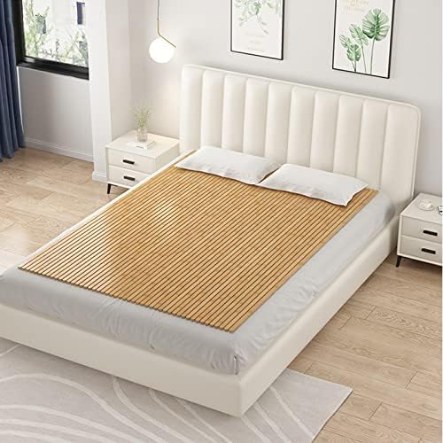 FDSGEEE Bambus-Bettbrett, aufrollbare Schlafmatratze, Holz-Bettstützlatten, faltbare Bettunterlage, Betthärtungsartefakt für Taillenunterstützung, verbessert die Schlafqualität, anpassbar (Größe: 1,4 von FDSGEEE