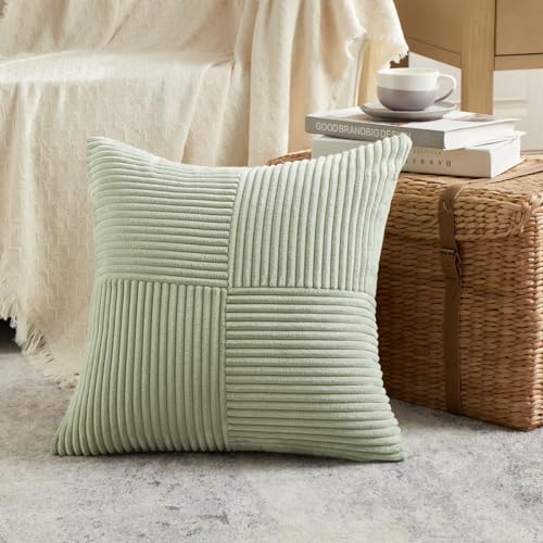 FDTERN 1 Stück Salbeigrün Kissenbezug 50x50 cm Weich Kordsamt Kissenbezüge Kissenhülle Dekokissenbezug Sofakissen Dekokissen Boho Deko für Sofa Schlafzimmer Wohnzimmer Balkon (Ohne Kissenfüllung) FDTERN 1 Stück Salbeigrün Kissenbezug 50x50 cm Weich Kordsamt Kissenbezüge Kissenhülle Dekokissenbezug Sofakissen Dekokissen Boho Deko für Sofa Schlafzimmer Wohnzimmer Balkon (Ohne Kissenfüllung) von FDTERN