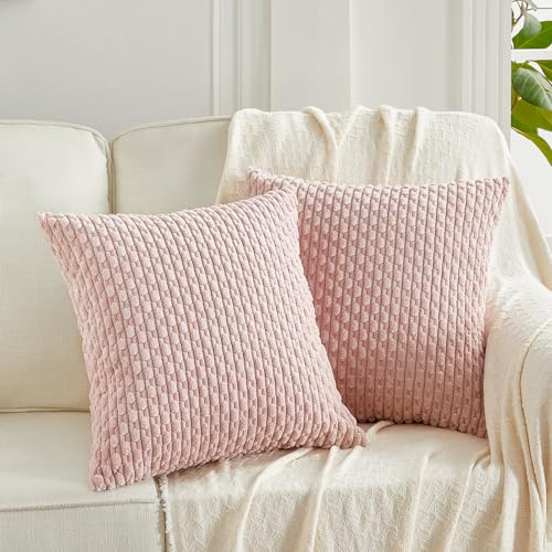 FDTERN 2er Set 60x60 cm Rosa Kordsamt Kissenbezug,Flauschig Boho Kissenbezüge Kissenhülle Dekokissenbezug Sofakissen Couchkissen Dekokissen Deko für Sofa Schlafzimmer Wohnzimmer FDTERN 2er Set 60x60 cm Rosa Kordsamt Kissenbezug,Flauschig Boho Kissenbezüge Kissenhülle Dekokissenbezug Sofakissen Couchkissen Dekokissen Deko für Sofa Schlafzimmer Wohnzimmer von FDTERN