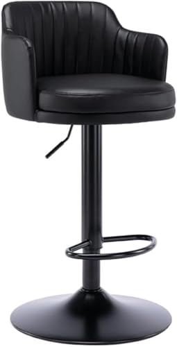 FDTMGW Bar Stuhl Counter Stuhl Barhocker PU Lederhocker Barstools, Schwarz-EIN-Größe (grau) von FDTMGW