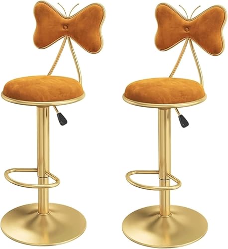 FDTMGW Barstools Set von 2 Drehzählerstangenhockern Schmetterlingsrückenstühle Verstellbare Höhe Barstool FDTMGW Barstools Set von 2 Drehzählerstangenhockern Schmetterlingsrückenstühle Verstellbare Höhe Barstool von FDTMGW