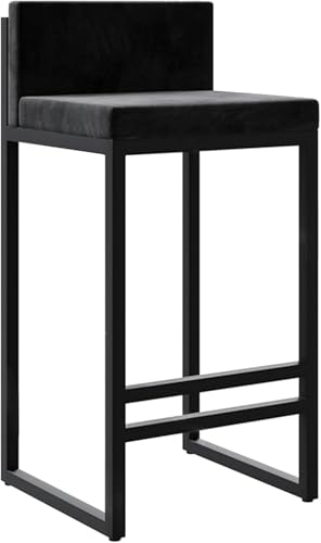 FDTMGW Counter Height Stools Counter Height Barhocker für Küchentheke Moderne Quadrat-Barhosen-Barhosenpolster-Samtinselstühle- 1PCS 75 cm Sitzhöhe (graue 2pcs, 65 cm) von FDTMGW