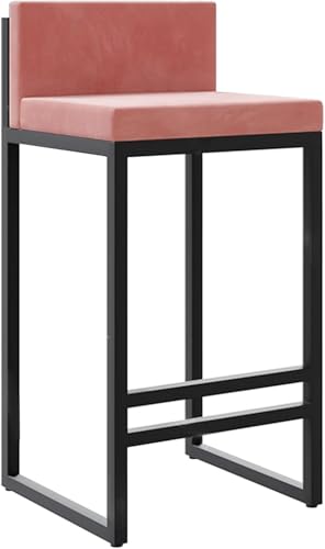 FDTMGW Counter Height Stools Counter Height Barhocker für Küchentheke Moderne Quadrat-Barhosen-Barhosenpolster-Samtinselstühle- 1PCS 75 cm Sitzhöhe (graue 2pcs, 65 cm) von FDTMGW
