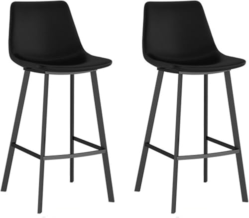 FDTMGW Counter Heighthools Barstools Set von 2 Kunstleder Barhocker Frühstück Küchenstühle Theke Counterhocker Kücheninselstühle Barhocker 65/75 cm Sitzhöhe von FDTMGW