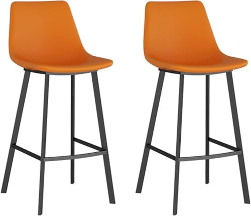 FDTMGW Counter Heighthools Barstools Set von 2 Kunstleder Barhocker Frühstück Küchenstühle Theke Counterhocker Kücheninselstühle Barhocker 65/75 cm Sitzhöhe von FDTMGW
