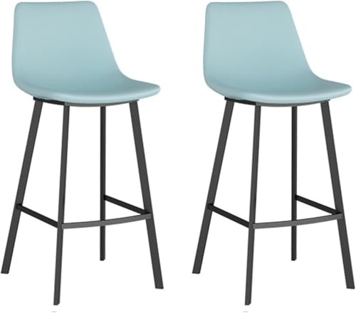 FDTMGW Counter Heighthools Barstools Set von 2 Kunstleder Barhocker Frühstück Küchenstühle Theke Counterhocker Kücheninselstühle Barhocker 65/75 cm Sitzhöhe von FDTMGW