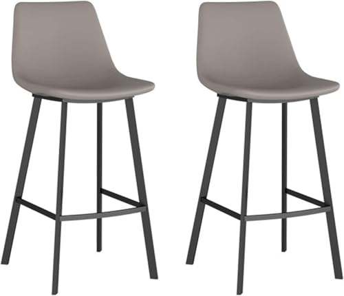 FDTMGW Counter Heighthools Barstools Set von 2 Kunstleder Barhocker Frühstück Küchenstühle Theke Counterhocker Kücheninselstühle Barhocker 65/75 cm Sitzhöhe von FDTMGW