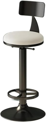 FDTMGW Frühstücksstuhl für Küchen Moderne Barhocker Schwenkiaufhöhe Hocker Leder-65-85 cm (grün+schwarz) von FDTMGW