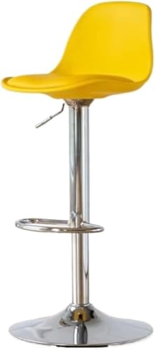 FDTMGW Frühstücksstuhl für Küchenhöhe Verstellbarer Barhocker PU Lederstahl Counterhöhe 60-80 cm (gelb) von FDTMGW