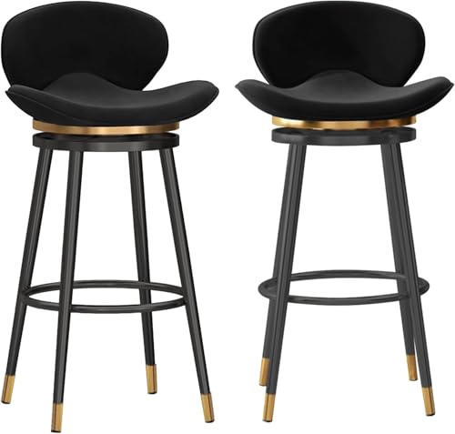 FDTMGW Stuhlhocker Schwenkstangenhocker Set aus 2 Counterhöhe Barstool, modern von FDTMGW