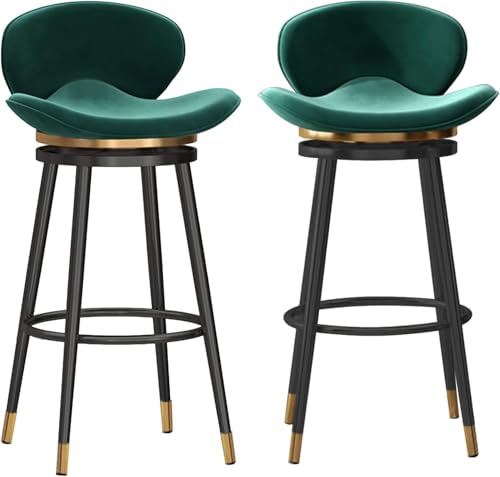 FDTMGW Stuhlhocker Schwenkstangenhocker Set aus 2 Counterhöhe Barstool, modern von FDTMGW