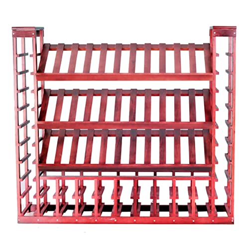 Massive Holzweinflaschen Rackboden Stehweinkühler Showcase Partitionschrank Display Ständer Weinspeicherregal für Haushalt/Bar/Theke L118*W30*H108cm (Farbe :) von FDTMGW