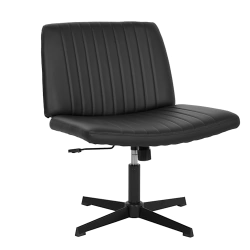 FDW Criss Cross Chair Armless Cross Legged Office Chair Adjustable Swivel Ergonomic Desk Chair No Wheels with Wide Seat Native Sponge Computer Task Vanity Chair for Home Office Dark Black FDW Criss Cross Chair Armless Cross Legged Office Chair Adjustable Swivel Ergonomic Desk Chair No Wheels with Wide Seat Native Sponge Computer Task Vanity Chair for Home Office Dark Black von FDW