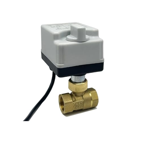 1/2'' Two Way Brass Motorized Ball Valve 220V 12V 24V Three Wire Two Control Electric Ball Valve with Manual Switch(24V-CR02) von FDYZCIYI