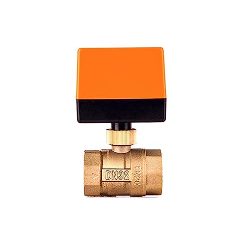 1-1/4" Motorized 2-Way Ball Valve DN32 Brass Electric Ball Valve 3-Wire 2 Point Control 220V 12V 24V(24vdc) von FDYZCIYI