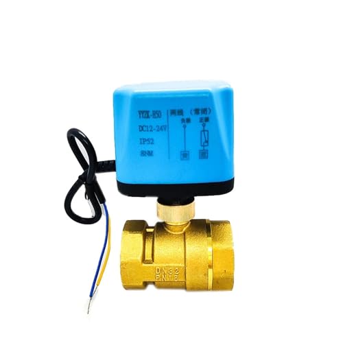 1" normalerweise geschlossener/offener motorisierter Kugelhahn 220 V 12 V 24 V 2-Draht-Messing-Elektrokugelhahn Magnetventil ersetzen(12VDC) von FDYZCIYI