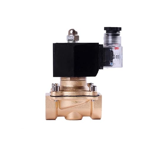 1 "normalerweise geschlossenes elektrisches Magnetventil aus Messing, IP65, wasserdichtes Magnetventil aus Messing mit LED-Betriebsanzeige, 220 V AC(BSPT-220VAC-VITON-SEAL) von FDYZCIYI