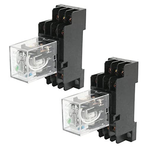 2 stücke HH53P 24VDC Motorsteuerung 11Pin 3NO 3NC Leistungsrelais w Sockel von FDYZCIYI