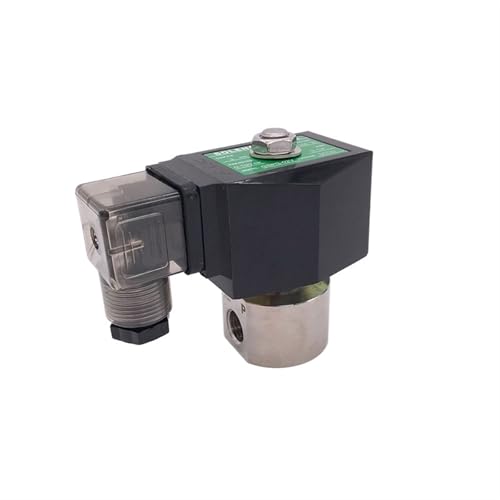 200 bar/100 bar 2-Wege-Wasserdruck-Magnetventil 1/4 Zoll 12 V DC Öffnung 1,2 mm/2 mm NC SPG Edelstahl-Autowaschpumpenventil(AC110V,2mm 100bar) von FDYZCIYI