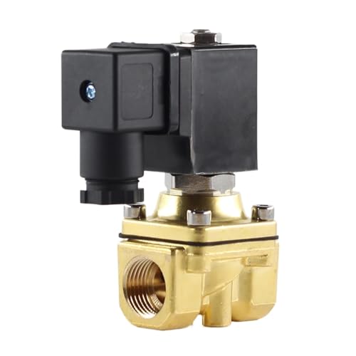 FDYZCIYI 1/4" 1/2" Brass Direct Acting Solenoid Valve 20Bar Normally Closed Water air valves DC 12V DC 24V(1/4",NPT_DC 24V_Brass) von FDYZCIYI