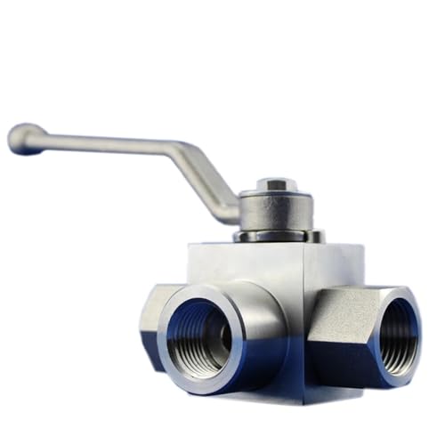 FDYZCIYI 1/4" 3/8" 1/2" 3/4" 1" High Pressure 3 Way Stainless Steel Ball Valve L Type High Pressure Hydraulic Ball Valve(3/8") von FDYZCIYI