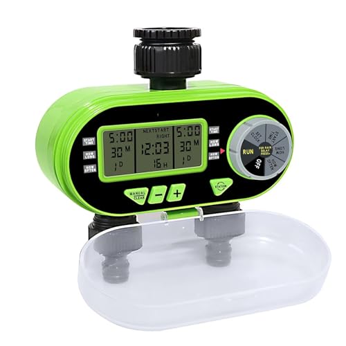FDYZCIYI Arrival Two Outlet Garden Digitaler elektronischer Wassertimer, Magnetventil-Gartenbewässerungsregler for Garten, Hof(Green) von FDYZCIYI