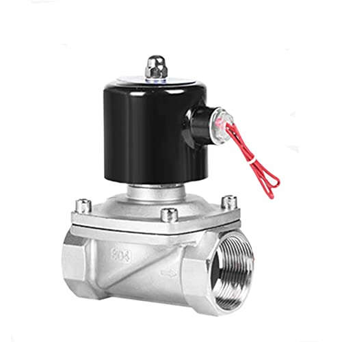 FDYZCIYI DN08 DN10 DN15 DN20 DN25 DN32 DN40 DN50 Normalerweise geschlossenes Edelstahl-Magnetventil 220VAC 12VDC 24VDC Magnetventil(24VDC-Normally Closed,DN32) von FDYZCIYI