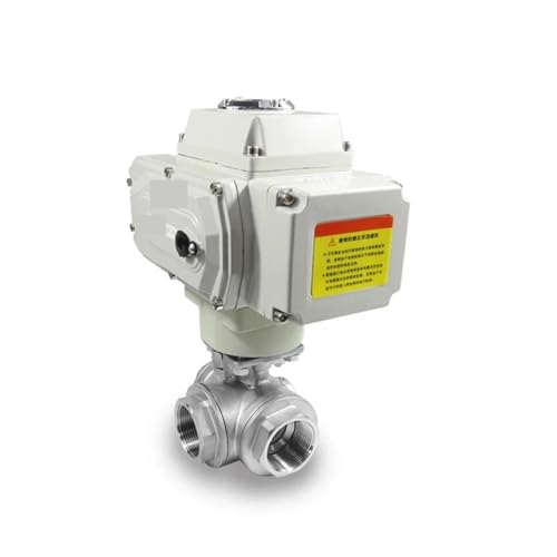 FDYZCIYI DN32 3 Way High Platform Motorized Ball Valve Stainless Steel Q911F-16P Female Thread Electric Ball Valve(12VDC_L Type) von FDYZCIYI