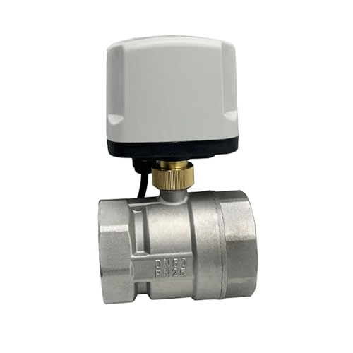 FDYZCIYI DN50 Stainless Steel Electric Motorized Thread Ball Valve Brass AC220V 2 Way 3-Wire 1.6Mpa with Actuator(24VDC) von FDYZCIYI