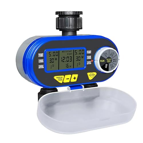 FDYZCIYI Digitaler elektronischer Bewässerungstimer for den Garten mit Zwei Ausgängen, Magnetventil-Gartenbewässerungsregler for Garten und Hof von FDYZCIYI