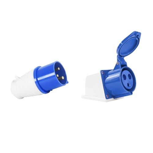 FDYZCIYI Wasserdichter 3-adriger 16A 3-adriger 32A Industriestecker Aviation-Buchsensteckersatz Explosionsgeschützter Dreiphasenstrom(16A Surface Mounted Set) von FDYZCIYI