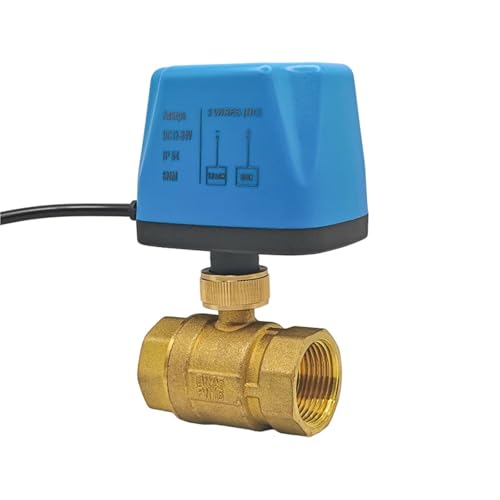 Motorisiertes Kugelventil mit voller Bohrung, Messing, 2-adrig, Ausschalt-Reset, 1 Zoll, 2-adrig, 220 V, 110 V, 24 V, 12 V(NORMALLY OPEN-110VAC) von FDYZCIYI