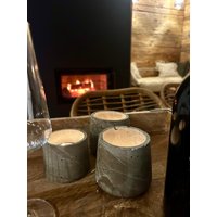 Beton Blumentopf Teelicht Pflanzentopf, Set Besteht Aus 4 Töpfen von FDesignerStore