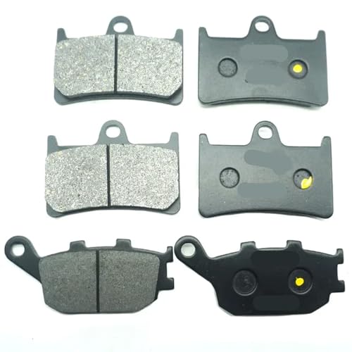 FDhRyTF Motorrad Bremsbeläge vorne und hinten Kompatibel mit kompatible FZ6-Modelle 2007 bis 2009 FZ6 S2 FZ6 S2 ABS FZ6SHG 4S81(Front Rear Pads) von FDhRyTF