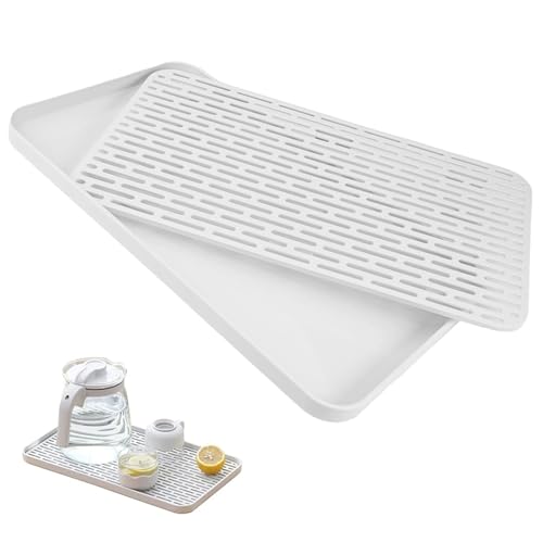 FEADBYT Abtropfschale1 Stück, Abtropfmatte Abtropfgestell mit Auffangschale, Abtropfgitter Gestell für Geschirr, Abtropfständer Abtropfschale für Küchen Spüle,Drain Board für Geschirr FEADBYT Abtropfschale1 Stück, Abtropfmatte Abtropfgestell mit Auffangschale, Abtropfgitter Gestell für Geschirr, Abtropfständer Abtropfschale für Küchen Spüle,Drain Board für Geschirr von FEADBYT