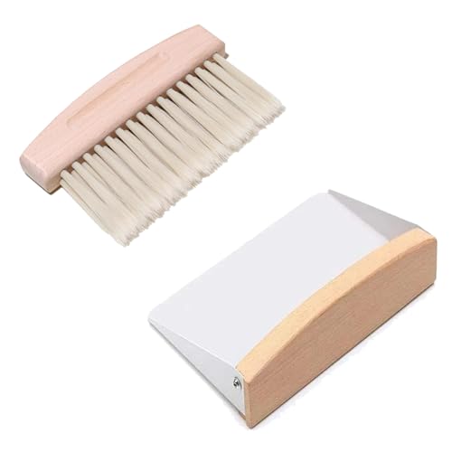 FEADBYT Tischbesen, Tischbesen und Kehrschaufel Set, Nylon Borsten, Mini Tischfeger, Kleines Tischbürsten Set zum Reinigen von Tischen, Staub, Weiß FEADBYT Tischbesen, Tischbesen und Kehrschaufel Set, Nylon Borsten, Mini Tischfeger, Kleines Tischbürsten Set zum Reinigen von Tischen, Staub, Weiß von FEADBYT