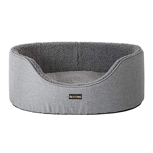 Feandrea Hundebett, Hundekorb, Wendekissen, 73 x 60 x 27 cm, grau PGW31GG von Feandrea