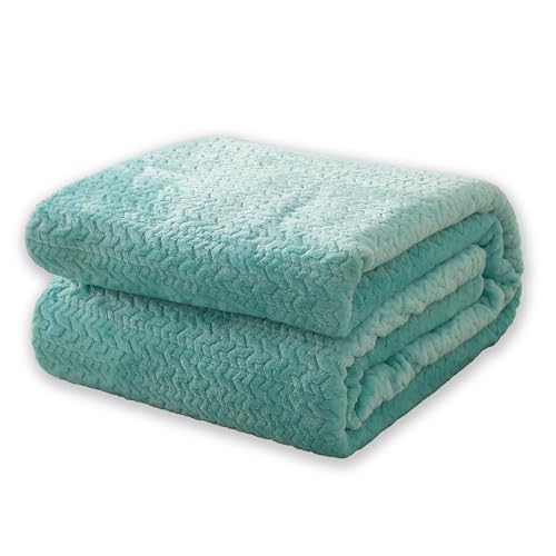 Kuscheldecke 160x200cm Meeresblau Flauschig Tagesdecke Fleecedecke Flanell Decke Sofadecke Für Couch Wohndecke Wendedecke als Sofaüberwurf oder Wohnzimmerdecke von FEBE