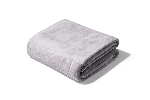 FEBE Kuscheldecke Flauschig Glatte Grau 160x200 cm Tagesdecke Fleecedecke Flanell Decke Sofadecke Für Couch Wohndecke Wendedecke als Sofaüberwurf oder Wohnzimmerdecke von FEBE