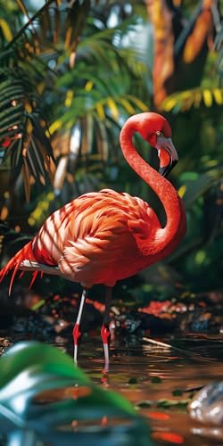 FEBE Strandtuch XXL 100x180 cm Flamingo Badetuch Groß 100% Mikrofaser Handtuch Stranddecke Sommer-Handtücher von FEBE