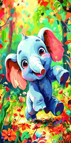 FEBE Strandtuch XXL 100x180 cm Kleiner Elefant Badetuch Groß 100% Mikrofaser Handtuch Stranddecke Sommer-Handtücher von FEBE