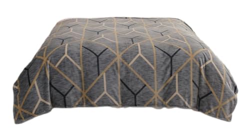 Kuscheldecke Geometrisches Muster 160x200 cm Winterdecke flauschig warme Tagesdecke Wohnzimmer Deko Sofadecke Bettdecke von FEBE