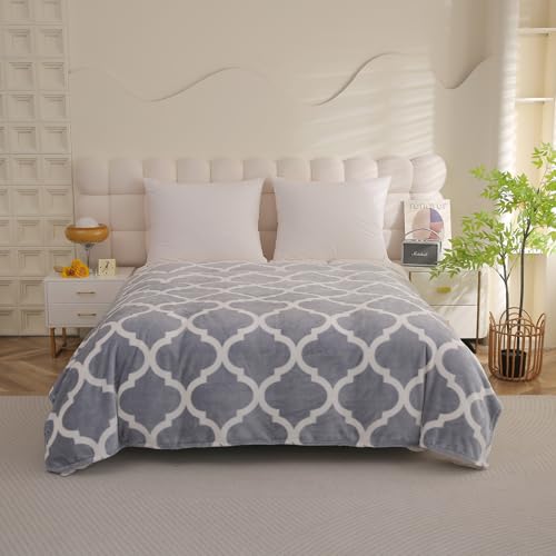 Kuscheldecke Marokkanisches Muster 160x200 cm Winterdecke flauschig warme Tagesdecke Wohnzimmer Deko Sofadecke Bettdecke von FEBE