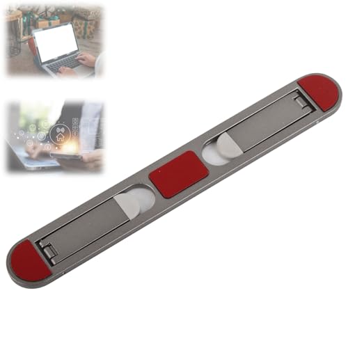 FECAMOS Unsichtbarer Laptop-Ständer, Wärmeableitung, Faltbar, Verstellbar, Lindert Rückenbelastung, Laptop-Riser, Aluminiumlegierung für Laptop (Grau) von FECAMOS