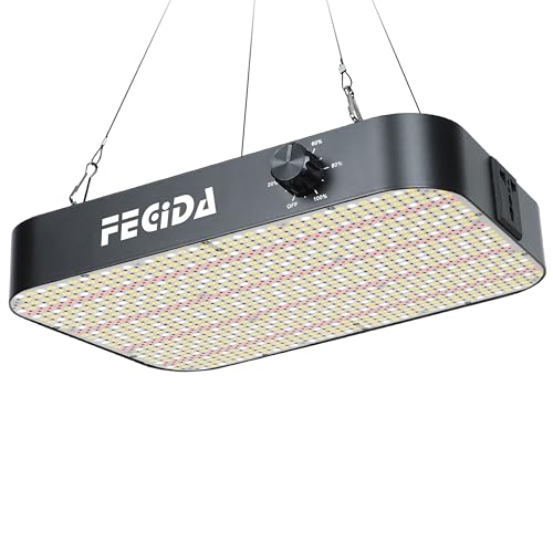 FECiDA 130 Watt LED Pflanzenlampe Dimmbar, 12000 Lumen LED Grow Lampe Vollspektrum mit Daisy Chain Funktion, 576 PSC LEDs Grow Light Perfekt für 60x60CM Growzelt Pflanzenwachstum von FECiDA