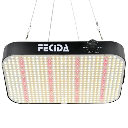 FECiDA 65 Watt LED Pflanzenlampe Dimmbar, 6000 Lumen LED Grow Lampe Vollspektrum mit Daisy Chain Funktion, 576 PSC LEDs Grow Light Perfekt für 60x60CM Growzelt Pflanzenwachstum FECiDA 65 Watt LED Pflanzenlampe Dimmbar, 6000 Lumen LED Grow Lampe Vollspektrum mit Daisy Chain Funktion, 576 PSC LEDs Grow Light Perfekt für 60x60CM Growzelt Pflanzenwachstum von FECiDA