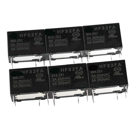 10 Stücke HF32FA-G-005 012 024-ZS1-ZS3-HSL1-HSL2 Relais 5 V 12 V 24 V DC 4PIN 5 Pins 3A 5A 10A(HF32FA-005-ZS1(3A)) von FEDDVJKB