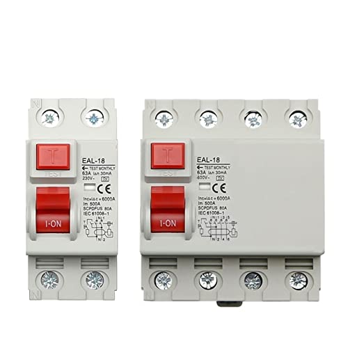 2P 4P Typ A FI-SCHUTZSCHALTER RCD ELCB Elektromagnetische Fehlerstromschutzschalter Differentialschalter Schalter 1 Stücke(100mA,4P 63A) von FEDDVJKB