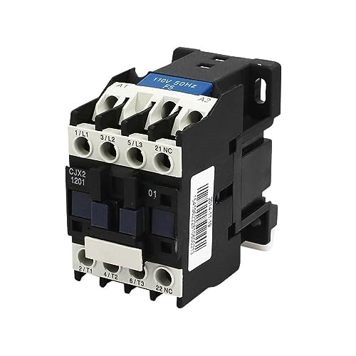 CJX2-1201 12A 3P+NO Magnetischer Wechselstrom-Elektro-3-Pol-Schütz for Einheit 3-Phasen-Öffner-Schütz 1 Stück(AC48V) von FEDDVJKB